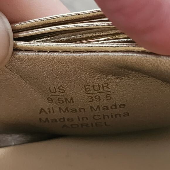 Sam Edelman Adriel Knotted Platform Slides Sandals Shoes Size 9.5 Gold - Picture 9 of 9